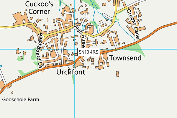 SN10 4RS map - OS VectorMap District (Ordnance Survey)