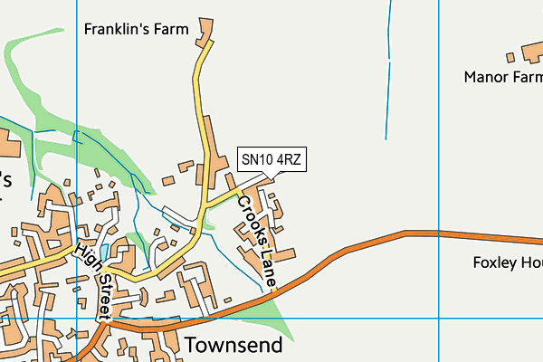 SN10 4RZ map - OS VectorMap District (Ordnance Survey) SN10 4RZ map - OS VectorMap District (Ordnance Survey)