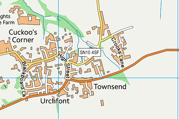 SN10 4SF map - OS VectorMap District (Ordnance Survey) SN10 4SF map - OS VectorMap District (Ordnance Survey)