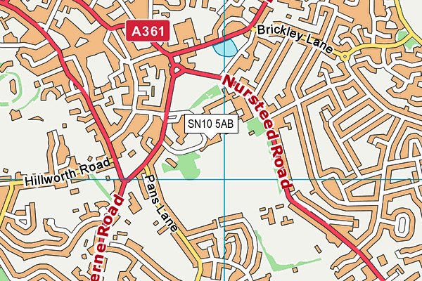 SN10 5AB map - OS VectorMap District (Ordnance Survey) SN10 5AB map - OS VectorMap District (Ordnance Survey)