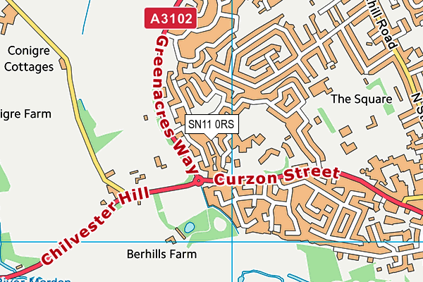 SN11 0RS map - OS VectorMap District (Ordnance Survey) SN11 0RS map - OS VectorMap District (Ordnance Survey)