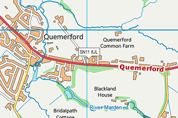 SN11 8JL map - OS VectorMap District (Ordnance Survey) SN11 8JL map - OS VectorMap District (Ordnance Survey)