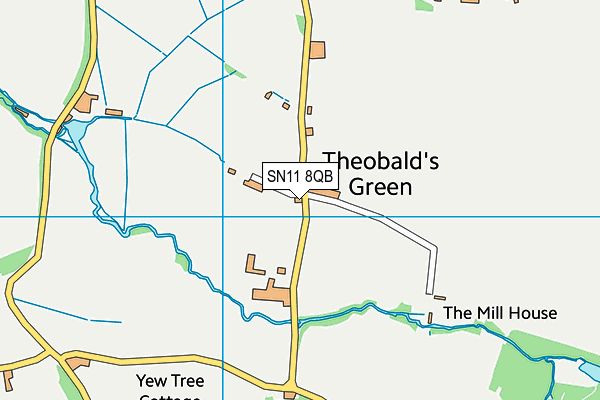 SN11 8QB map - OS VectorMap District (Ordnance Survey) SN11 8QB map - OS VectorMap District (Ordnance Survey)
