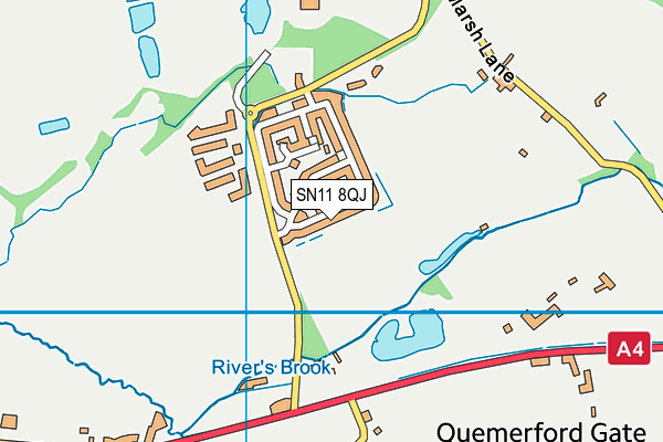 SN11 8QJ map - OS VectorMap District (Ordnance Survey) SN11 8QJ map - OS VectorMap District (Ordnance Survey)