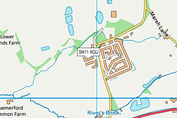 SN11 8QU map - OS VectorMap District (Ordnance Survey) SN11 8QU map - OS VectorMap District (Ordnance Survey)