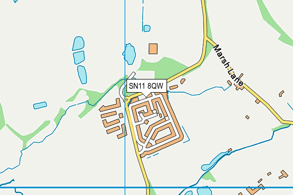 SN11 8QW map - OS VectorMap District (Ordnance Survey) SN11 8QW map - OS VectorMap District (Ordnance Survey)