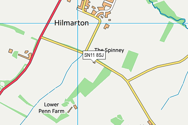 SN11 8SJ map - OS VectorMap District (Ordnance Survey)