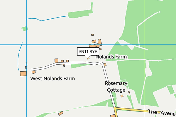 SN11 8YB map - OS VectorMap District (Ordnance Survey)