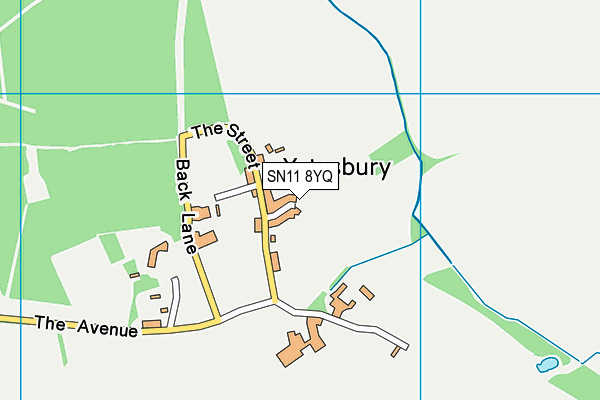 SN11 8YQ map - OS VectorMap District (Ordnance Survey) SN11 8YQ map - OS VectorMap District (Ordnance Survey)