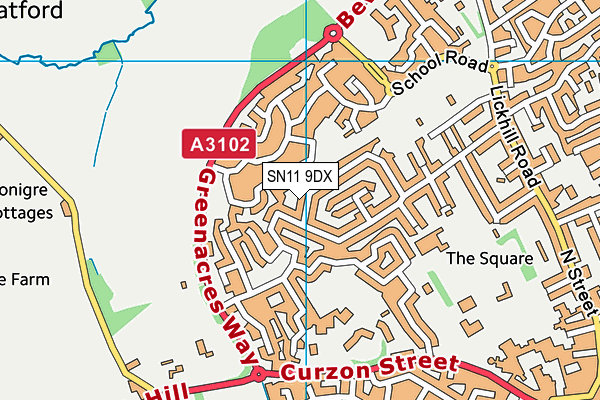 SN11 9DX map - OS VectorMap District (Ordnance Survey) SN11 9DX map - OS VectorMap District (Ordnance Survey)