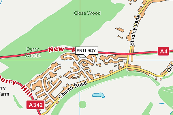 SN11 9QY map - OS VectorMap District (Ordnance Survey) SN11 9QY map - OS VectorMap District (Ordnance Survey)