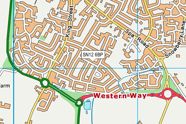 SN12 6BP map - OS VectorMap District (Ordnance Survey)
