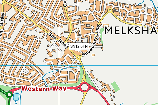 SN12 6FN map - OS VectorMap District (Ordnance Survey)