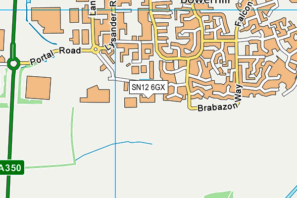 SN12 6GX map - OS VectorMap District (Ordnance Survey) SN12 6GX map - OS VectorMap District (Ordnance Survey)