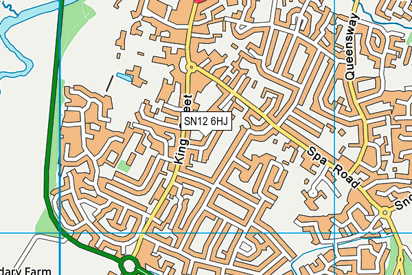 SN12 6HJ map - OS VectorMap District (Ordnance Survey)