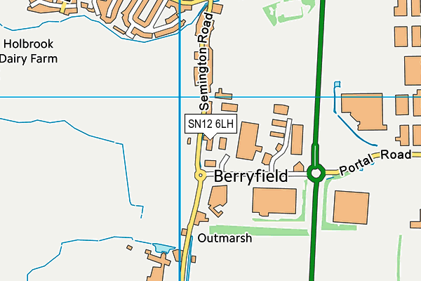 SN12 6LH map - OS VectorMap District (Ordnance Survey)