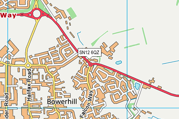 SN12 6QZ map - OS VectorMap District (Ordnance Survey)