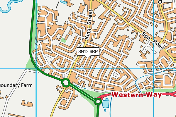 SN12 6RP map - OS VectorMap District (Ordnance Survey)