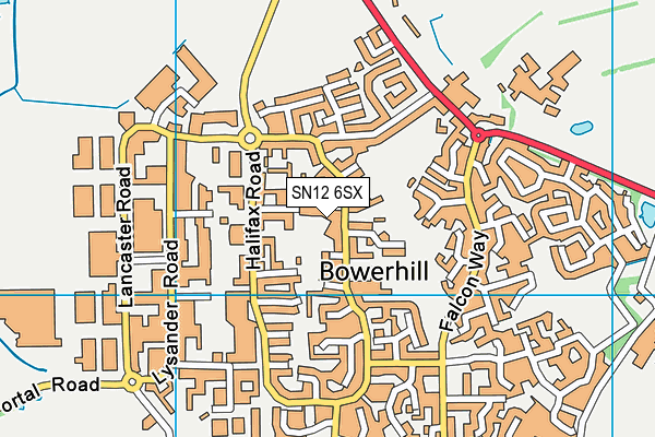 SN12 6SX map - OS VectorMap District (Ordnance Survey)