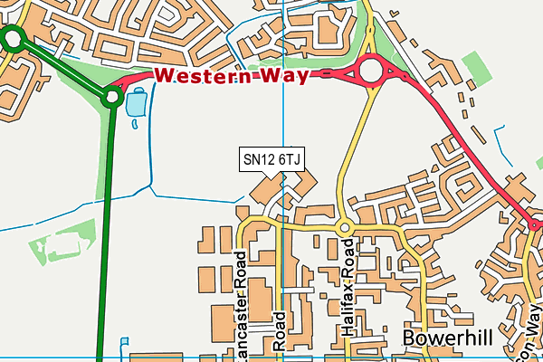 SN12 6TJ map - OS VectorMap District (Ordnance Survey)
