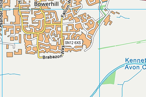 SN12 6XS map - OS VectorMap District (Ordnance Survey)