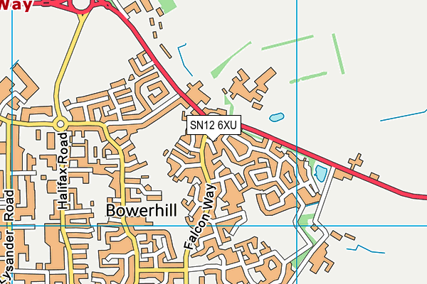 SN12 6XU map - OS VectorMap District (Ordnance Survey)