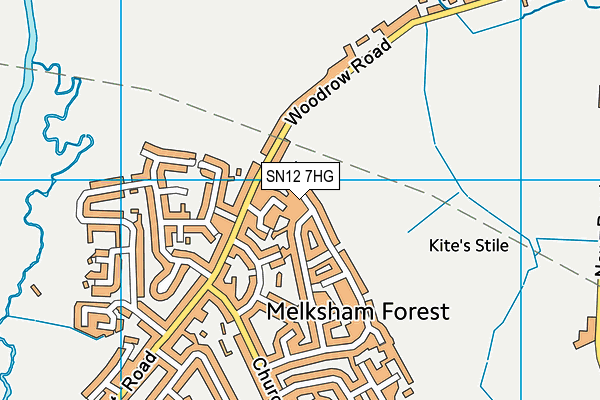SN12 7HG map - OS VectorMap District (Ordnance Survey)