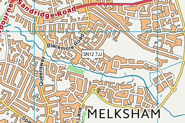 SN12 7JJ map - OS VectorMap District (Ordnance Survey)