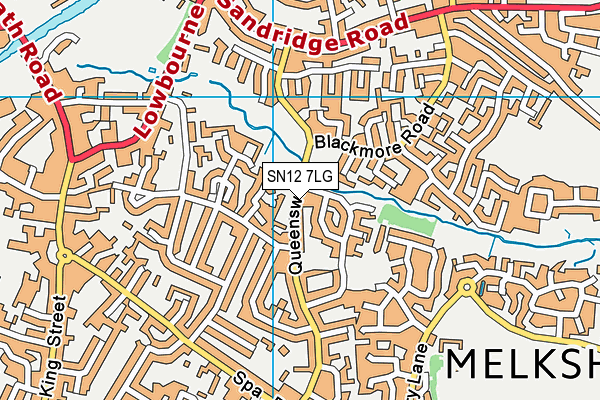 SN12 7LG map - OS VectorMap District (Ordnance Survey)