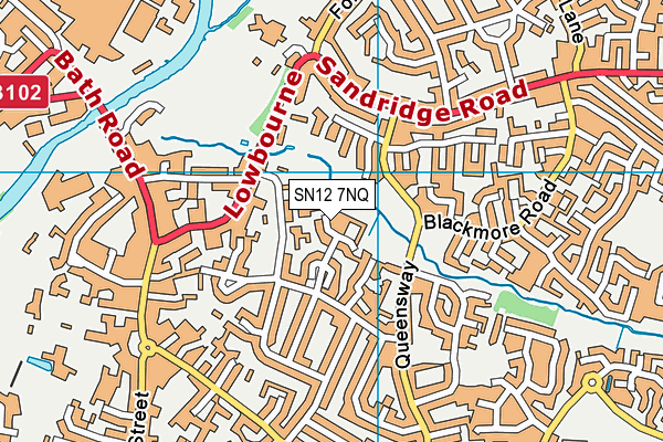 SN12 7NQ map - OS VectorMap District (Ordnance Survey)