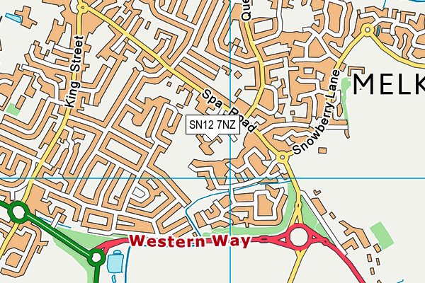 SN12 7NZ map - OS VectorMap District (Ordnance Survey)