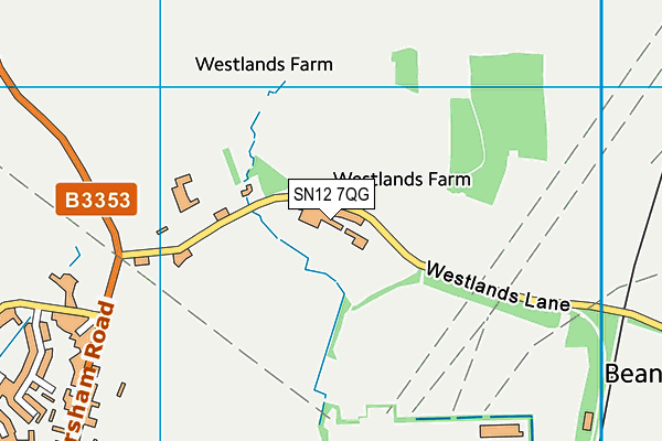 SN12 7QG map - OS VectorMap District (Ordnance Survey)