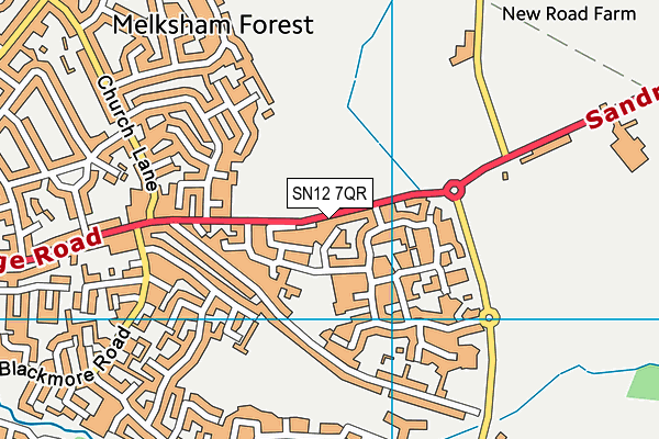 SN12 7QR map - OS VectorMap District (Ordnance Survey)