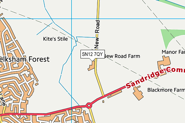 SN12 7QY map - OS VectorMap District (Ordnance Survey)