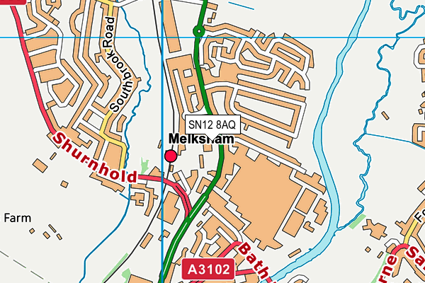 SN12 8AQ map - OS VectorMap District (Ordnance Survey)