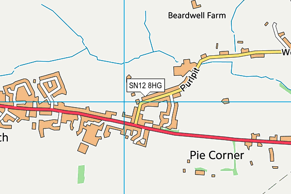 SN12 8HG map - OS VectorMap District (Ordnance Survey) SN12 8HG map - OS VectorMap District (Ordnance Survey)