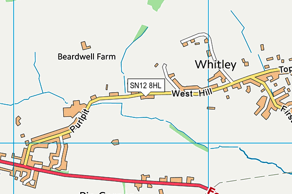 SN12 8HL map - OS VectorMap District (Ordnance Survey) SN12 8HL map - OS VectorMap District (Ordnance Survey)