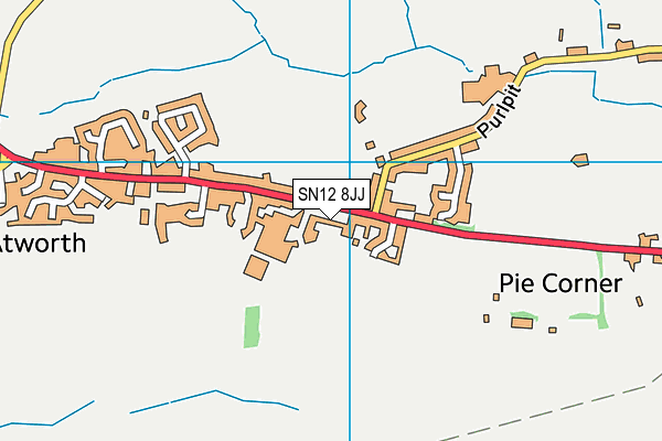 SN12 8JJ map - OS VectorMap District (Ordnance Survey)