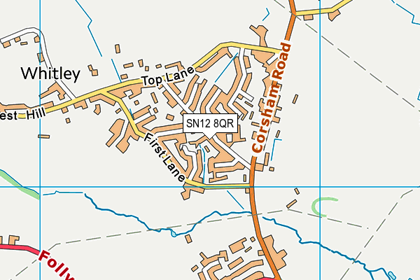 SN12 8QR map - OS VectorMap District (Ordnance Survey)