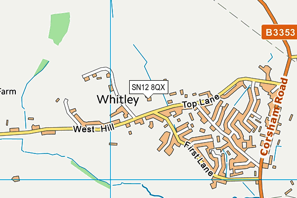SN12 8QX map - OS VectorMap District (Ordnance Survey)
