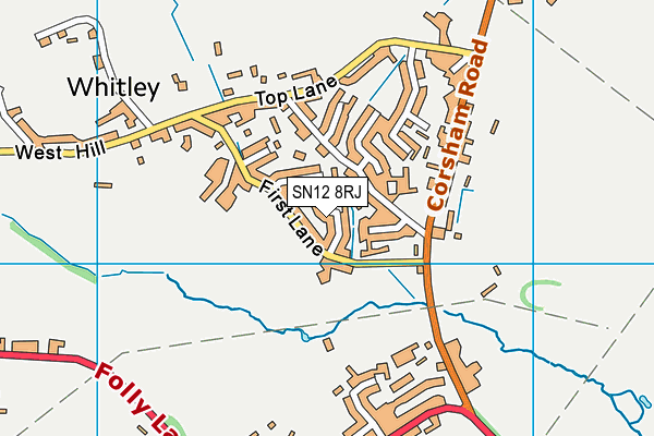 SN12 8RJ map - OS VectorMap District (Ordnance Survey) SN12 8RJ map - OS VectorMap District (Ordnance Survey)