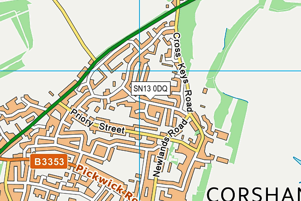 SN13 0DQ map - OS VectorMap District (Ordnance Survey) SN13 0DQ map - OS VectorMap District (Ordnance Survey)