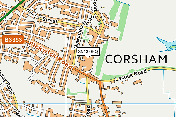 SN13 0HQ map - OS VectorMap District (Ordnance Survey) SN13 0HQ map - OS VectorMap District (Ordnance Survey)