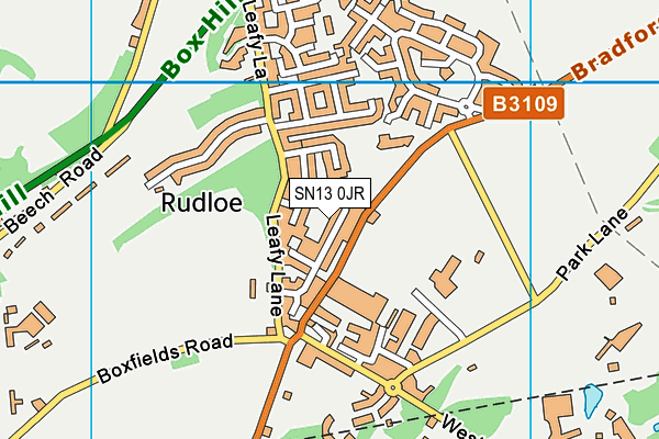 SN13 0JR map - OS VectorMap District (Ordnance Survey) SN13 0JR map - OS VectorMap District (Ordnance Survey)