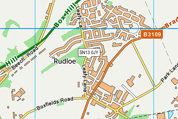 SN13 0JY map - OS VectorMap District (Ordnance Survey) SN13 0JY map - OS VectorMap District (Ordnance Survey)
