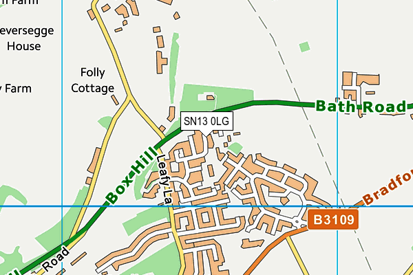 SN13 0LG map - OS VectorMap District (Ordnance Survey) SN13 0LG map - OS VectorMap District (Ordnance Survey)