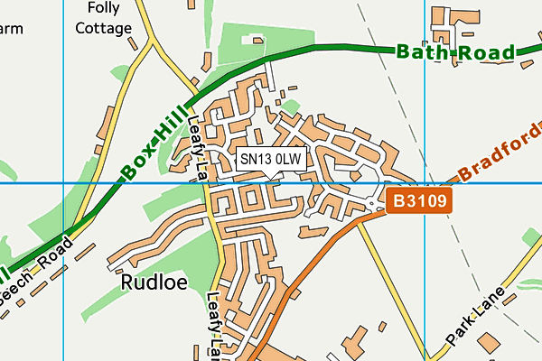 SN13 0LW map - OS VectorMap District (Ordnance Survey) SN13 0LW map - OS VectorMap District (Ordnance Survey)
