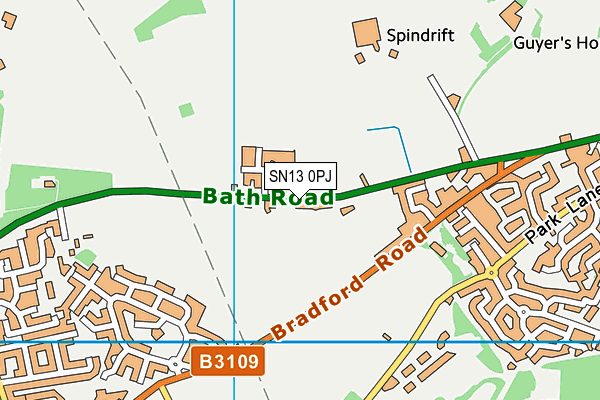 SN13 0PJ map - OS VectorMap District (Ordnance Survey) SN13 0PJ map - OS VectorMap District (Ordnance Survey)