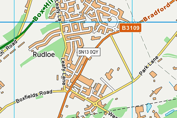 SN13 0QY map - OS VectorMap District (Ordnance Survey) SN13 0QY map - OS VectorMap District (Ordnance Survey)