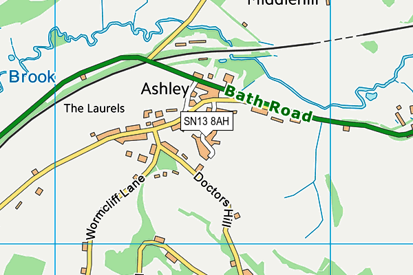 SN13 8AH map - OS VectorMap District (Ordnance Survey) SN13 8AH map - OS VectorMap District (Ordnance Survey)